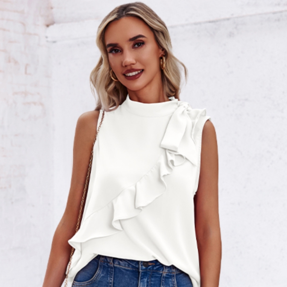 Sugarlips Tie Mock Neck Top, XS
